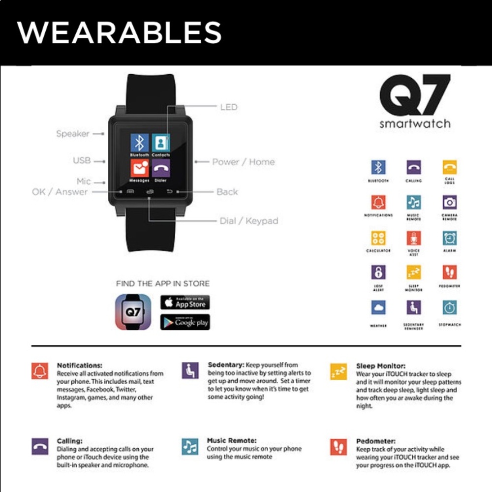 Q7 SmartWatch - Picture 3 of 3